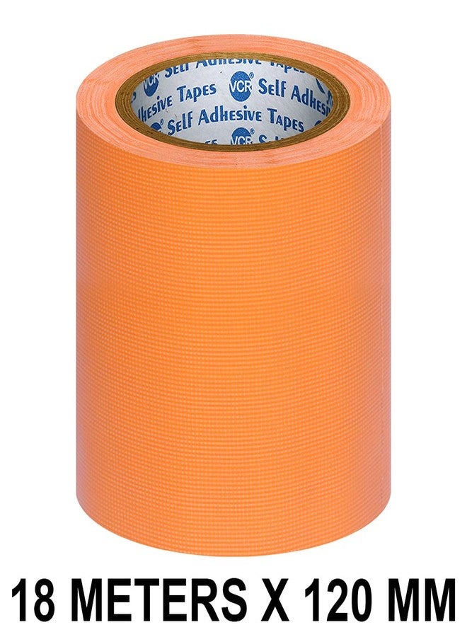 VCR Orange Duct Tape - 18 Meters in Length 120mm / 5" Width - 1 Roll Per Pack - Strong Book Binding Tape - Waterproof Heavy Duty Duct Tape - Image 2